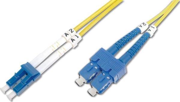 Digitus LC-SC Fiber Optik Patch Kablo, 2 metre, Singlemode, Duplex, 09/125 - Image 1