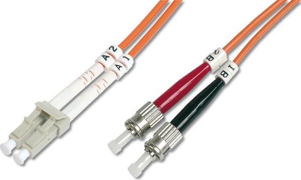 Digitus LC-ST Fiber Optik Patch Kablo, 2 metre, Multimode, Duplex, 62.5/125 - Image 1