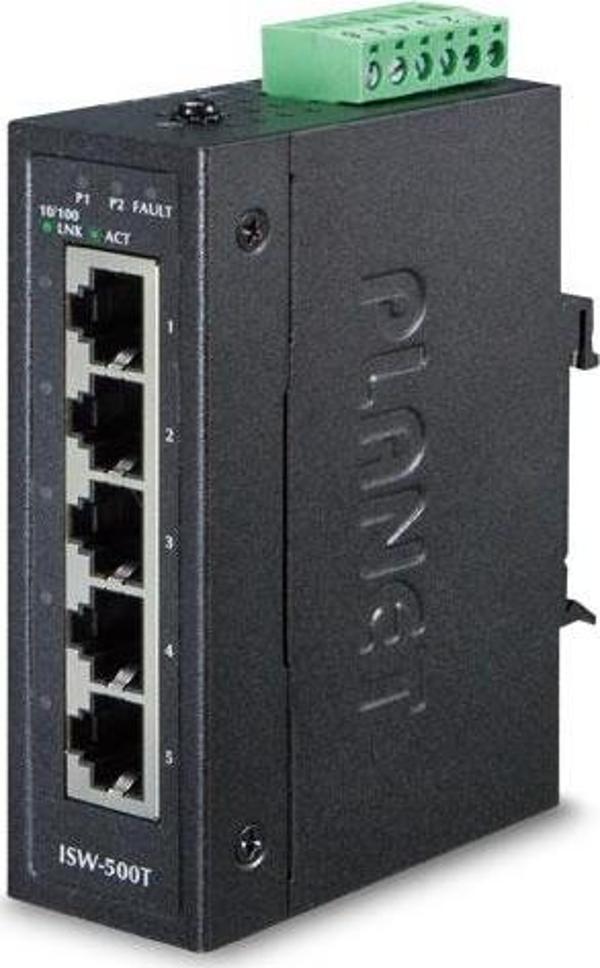 Endüstriyel Tip Ethernet Switch (Industrial Ethernet Switch)&lt;br&gt;5-Port 10/100Base-TX RJ-45 por - Image 1