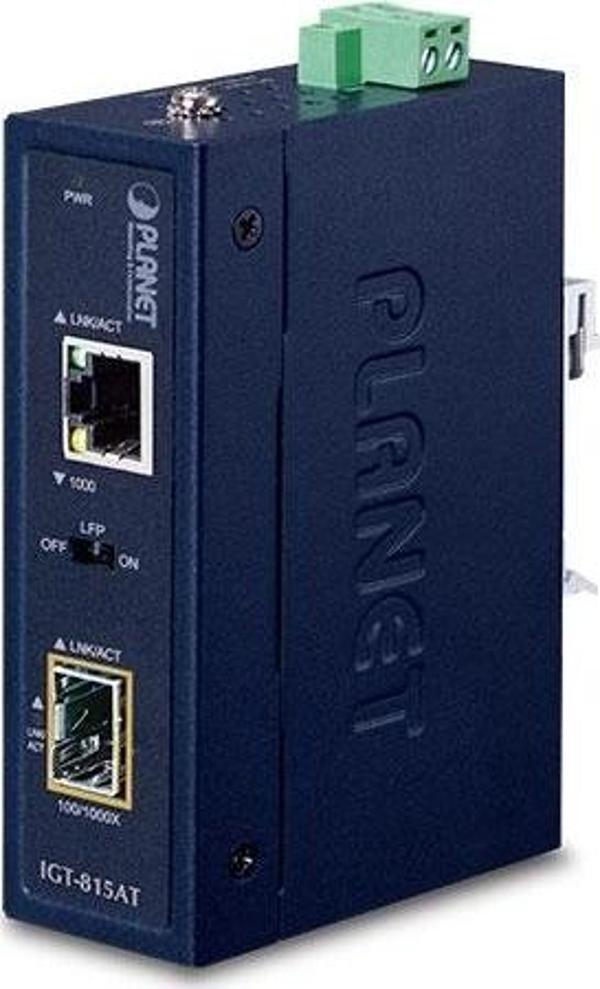 Endüstriyel Tip Kompakt Media Converter&lt;br&gt;100/1000BASE-X &lt;-&gt; 10/100/1000BASE-T&lt;br&gt - Image 1