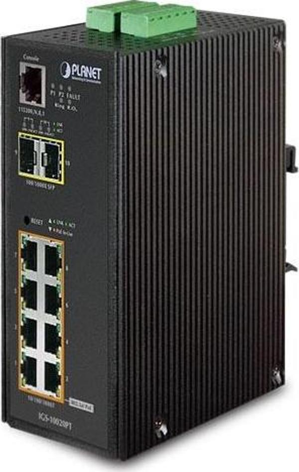 Endüstriyel Tip Yönetilebilir Switch (Industrial Managed Switch)&lt;br&gt;8-Port 10/100/1000Base-TX  - Image 1