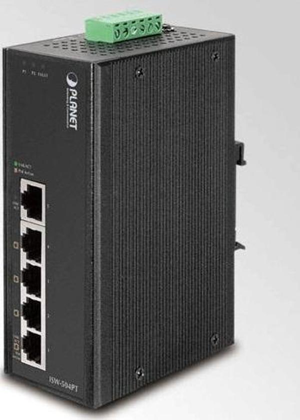 Endüstriyel Tip Yönetilemeyen PoE Switch (Industrial Unmanaged PoE Switch)&lt;br&gt;5-Port 10/100Bas - Image 1