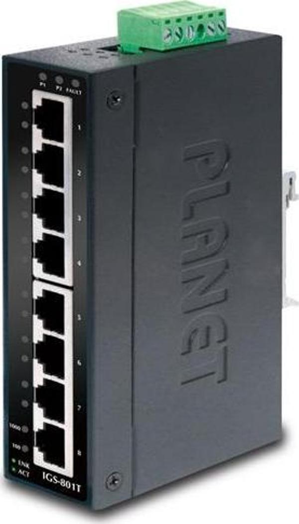 Endüstriyel Tip Yönetilemeyen Switch (Industrial Unmanaged Switch)&lt;br&gt;8-Port 10/100/1000Mbps&l - Image 1