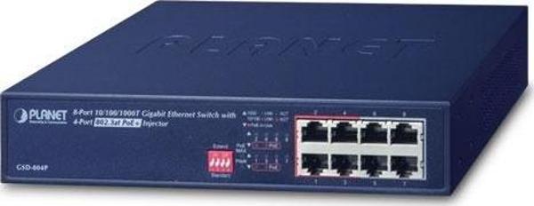 Yönetilemeyen Switch (Unmanaged Switch)&lt;br&gt;4-Port 10/100/1000Base-T IEEE 802.3 at/af PoE+ (Por - Image 1