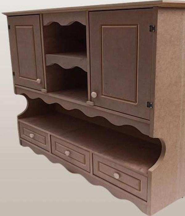 Hobi ADN 90357 Mutfak Dolap Terek Klasik Model CNC Kesim Ahşap MDF Ham El Yapım - Image 1