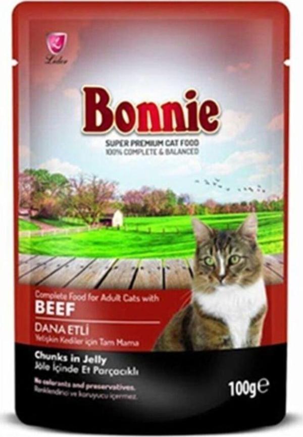 Bonnie Dana Etli Pouch Jelly Yetişkin Kedi Konserve Maması 85gr - Image 1