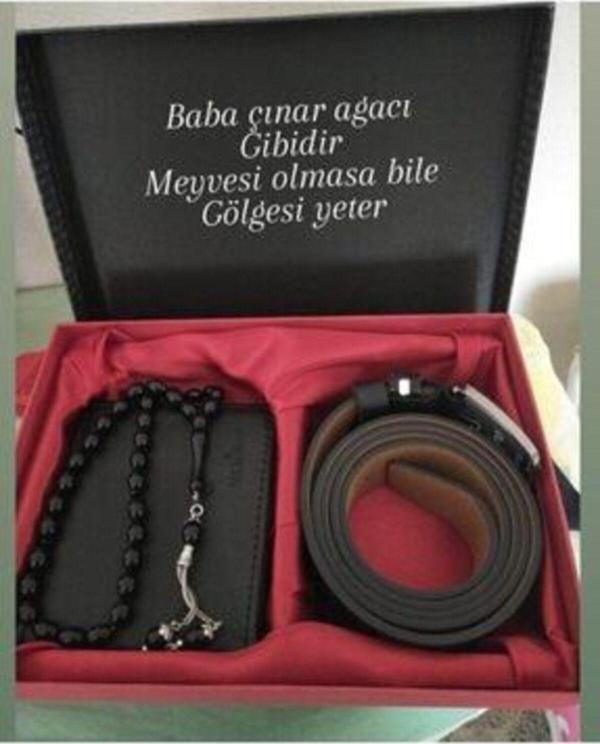 Babalar Günü Hediyesi Cüzdan , Kemer , Tesbih Seti - Image 1