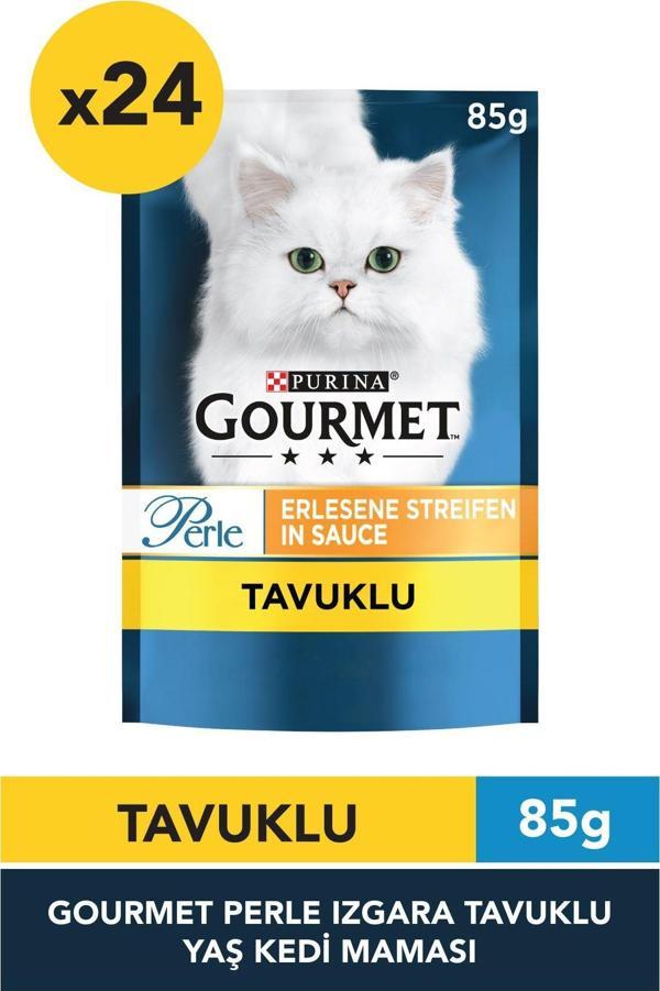Gourmet Perle Izgara Tavuklu Yaş Kedi Maması 85 gr x 24 Adet - Image 1