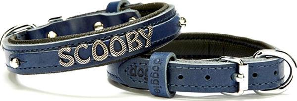 Doggie Konfor Deri İsimlikli Boyun Tasması 1,5X25-30Cm Mavi - Image 1
