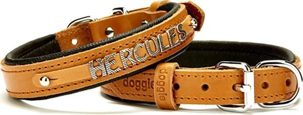 Doggie Konfor Deri İsimlikli Boyun Tasması 2X30-35Cm Camel - Image 1