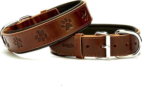 Doggie Konfor Deri Pati Desenli Boyun Tasması 3,5X52-60Cm Kahverengi - Image 1