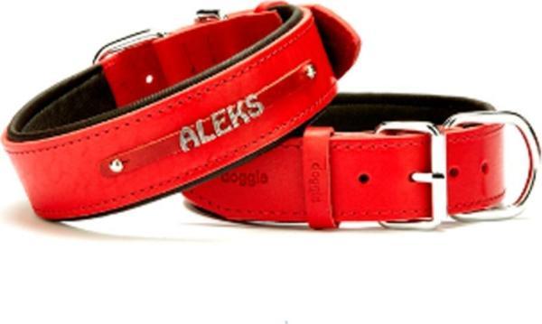 Doggie Yumuşak Dokulu İsimlikli Köpek Boyun Tasması Kırmızı SBT-4014 - Image 1