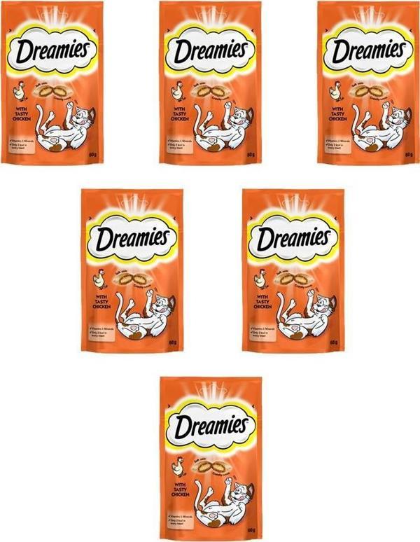 Dreamies Tavuklu Kedi Ödülü 60 Gr x 6 - Image 1