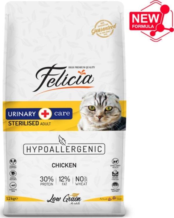 Felicia Düşük Tahıllı Tavuklu Kısırlaştırılmış Kedi Maması 12 kg - Image 1