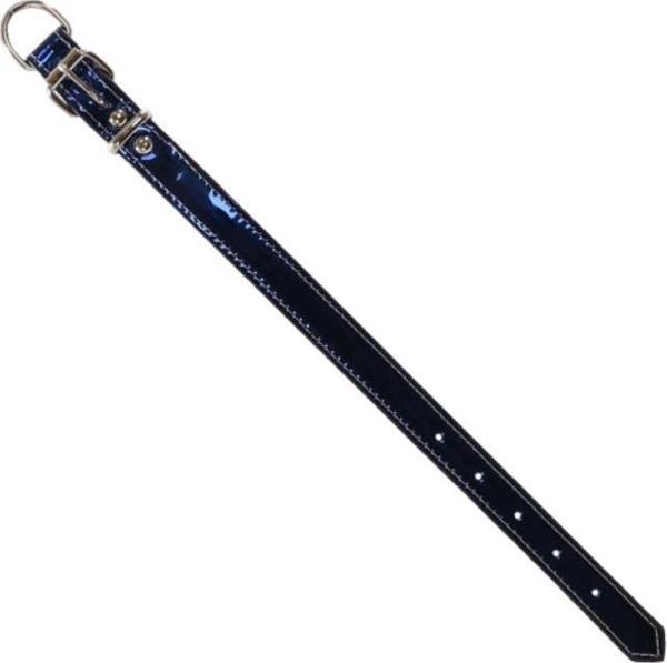 Glipet  Rugan Yumuşak Dokulu Köpek Boyun Tasması Lacivert  3x60 Cm - Image 1