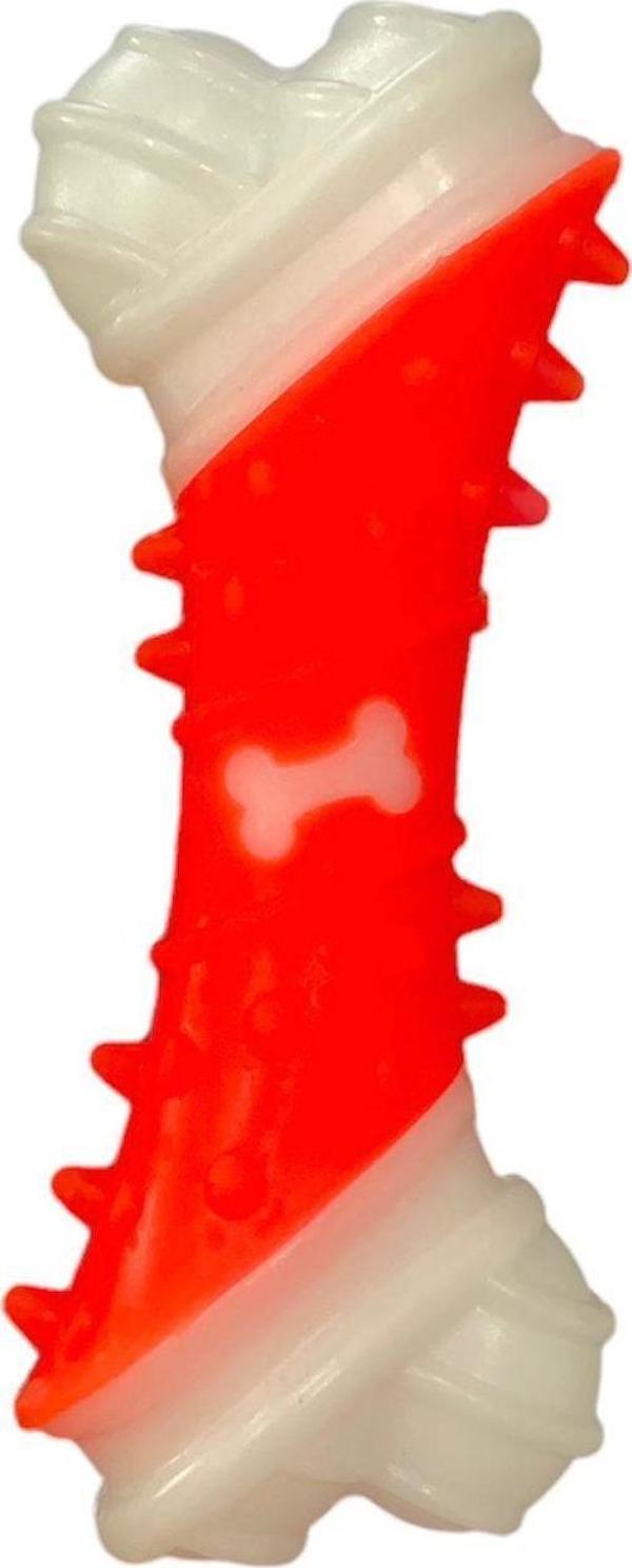 Glipet Kemik Desenli Dental Kaval Kemik Köpek Oyuncağı 11cm Turuncu - Image 1