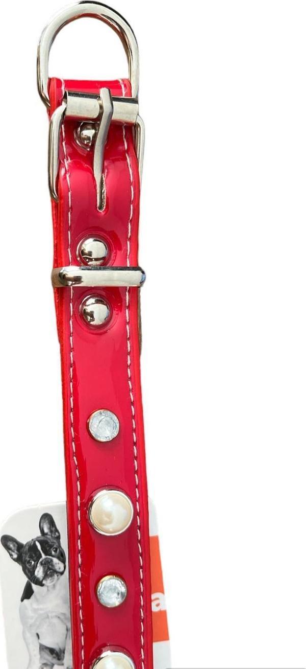 Glipet Kırmızı İncili Destekli Boyun Tasması 2x40 Cm - Image 1
