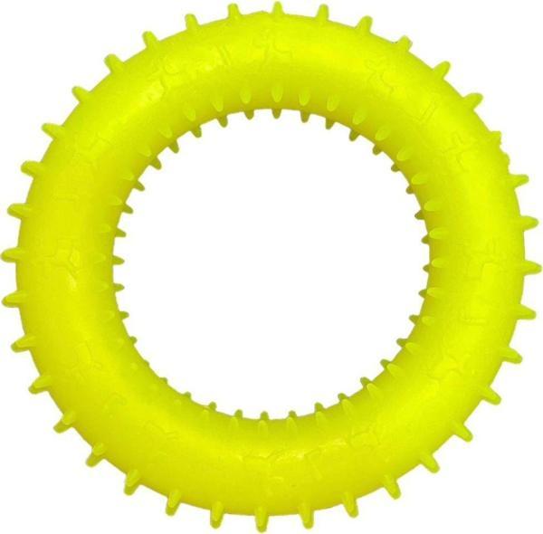 Glipet Plastik Dikenli Simit Köpek Oyuncağı Sarı - Image 1