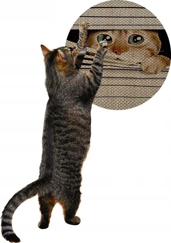 Glipet Desenli Çift Taraflı Kedi Tırmalama Paspası  Yuvarlak Watch 36*36 cm - Image 1