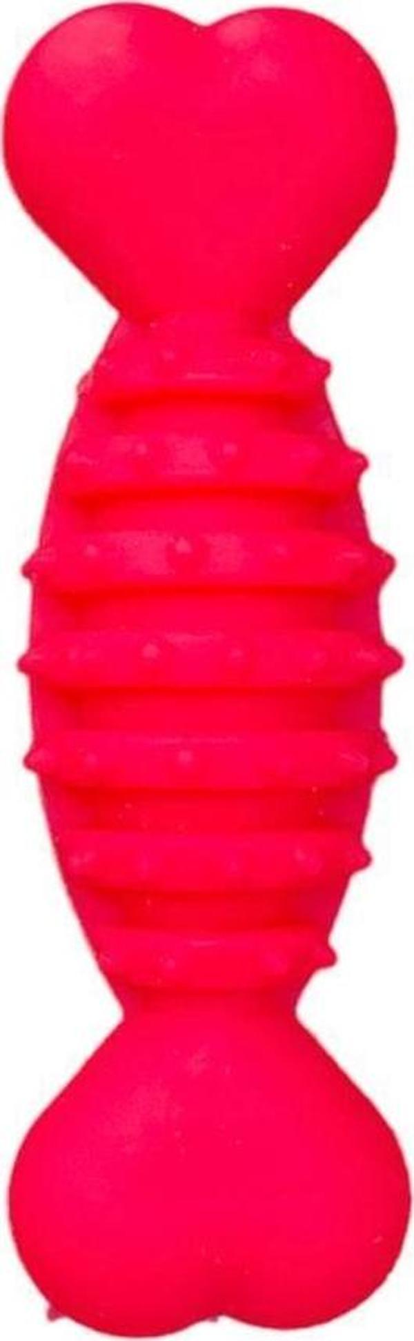 Glipet Plastik Halter Dikenli Kemik Köpek Oyuncağı 12cm Pembe - Image 1