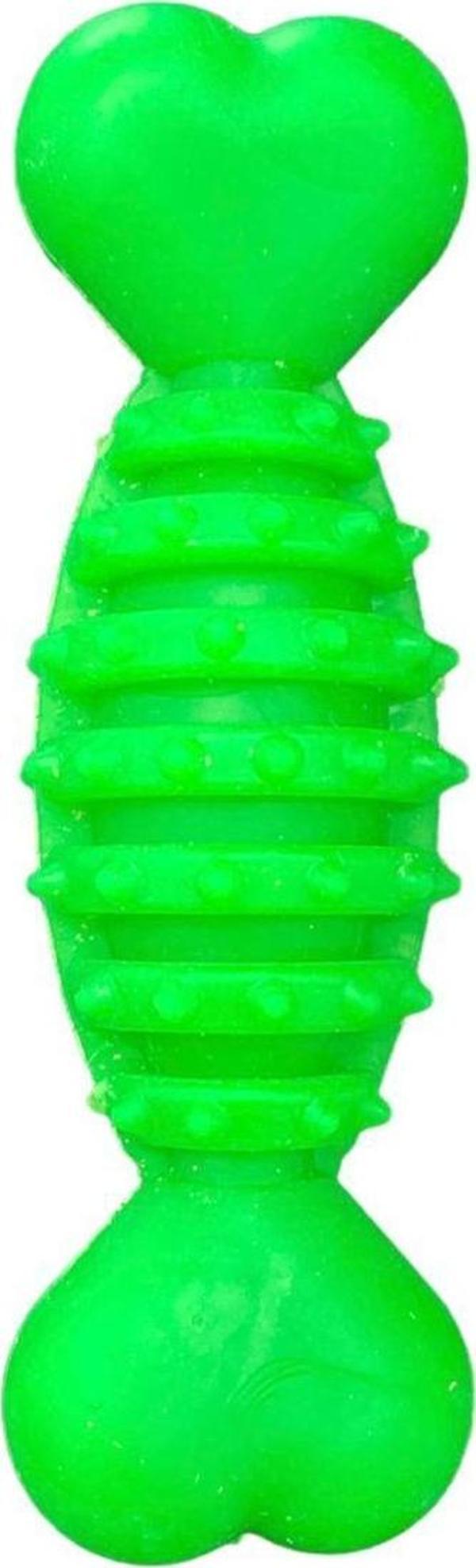 Glipet Plastik Halter Dikenli Kemik Köpek Oyuncağı 12cm Yeşil - Image 1