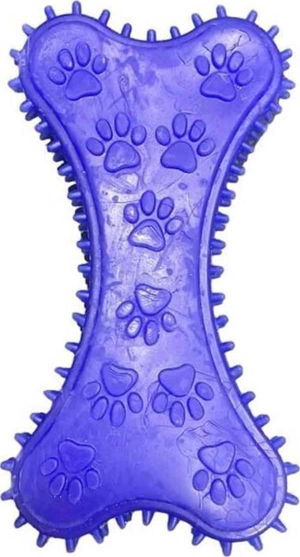 Glipet Plastik Kavak Kemik Dikenli Dev Köpek Oyuncağı 18cm Mavi - Image 1