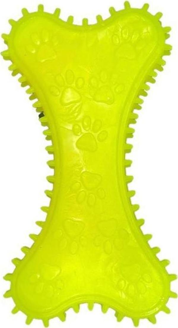 Glipet Plastik Kavak Kemik Dikenli Dev Köpek Oyuncağı 18cm Sarı - Image 1