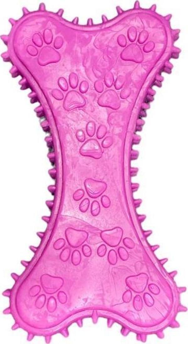 Glipet Plastik Kavak Kemik Dikenli Köpek Oyuncağı 12cm Mor - Image 1