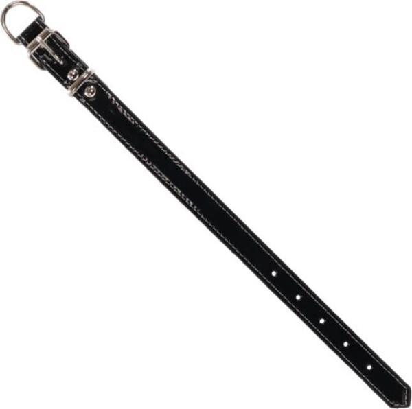 Glipet Rugan Yumuşak Doku Köpek Boyun Tasması Siyah  3x60 Cm - Image 1