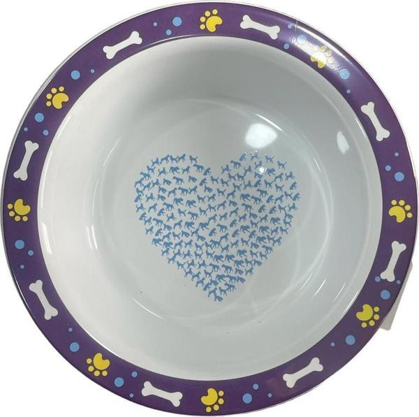 Glipet Seramik Köpek Mama Ve Su Kabı Kalp 20x5cm - Image 1