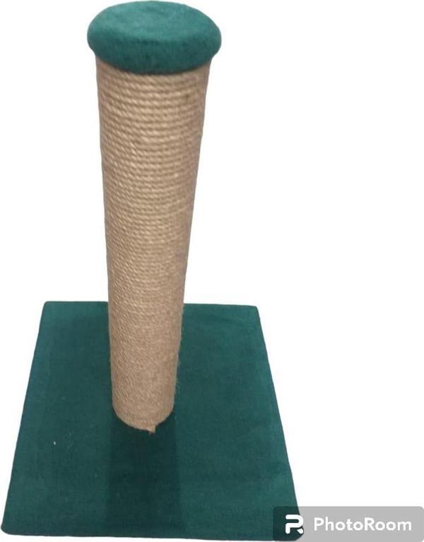 Glipet Tırmalama Tahtası Kare Taban - Jut Halat - Yeşil 45 Cm - Image 1
