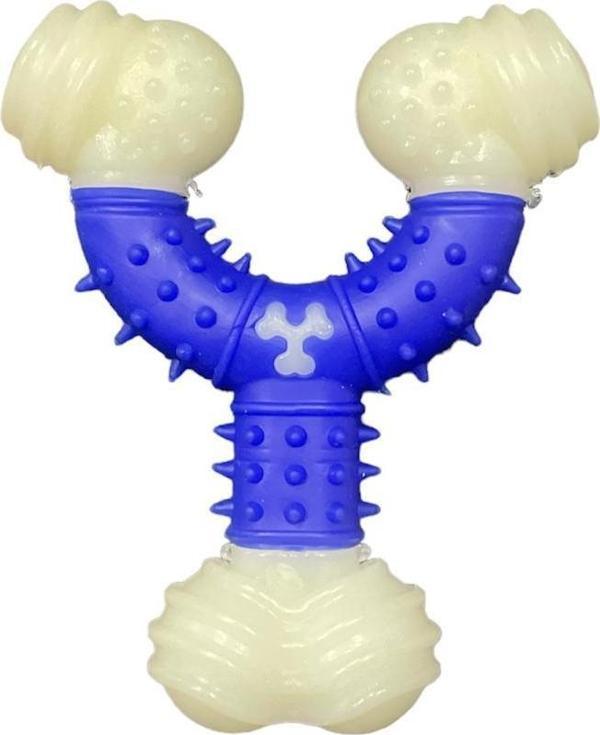 Glipet Y Şekilli Kemik Köpek Oyuncağı 12cm Mavi - Image 1