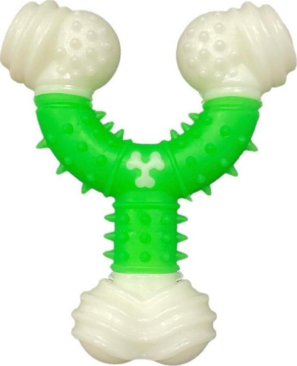 Glipet Y Şekilli Kemik Köpek Oyuncağı 12cm Yeşil - Image 1