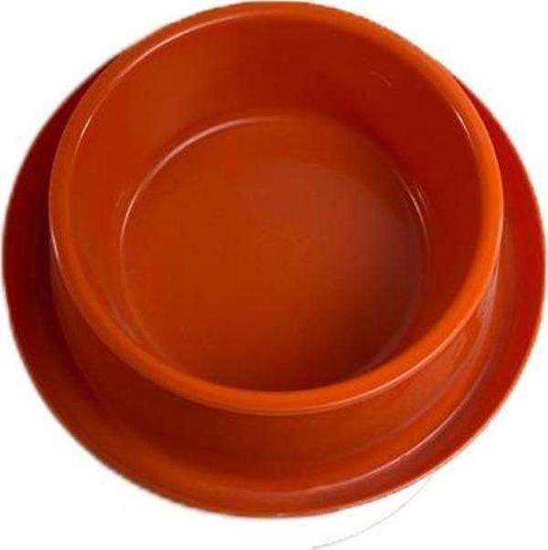 Miapet Plastik Kedi-Köpek Mama ve Su Kabı 400 ML Turuncu - Image 1