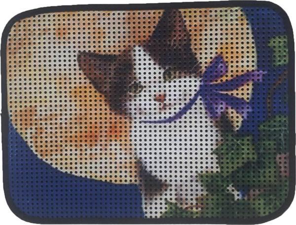 Miapet Elekli Desenli Kedi Tuvalet Önü Paspası 60 x 45 cm Dolunay - Image 1