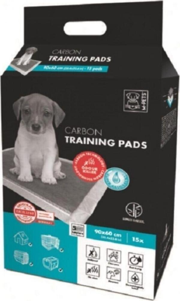 M-Pets Carbonlu Yavru Köpek Çiş Eğitim Pedi 90x60cm 15li 10164813 - Image 1