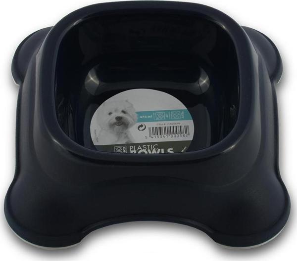 M-Pets Plastik Köpek Mama veya Su Kabı 775 ml Gri - Image 1