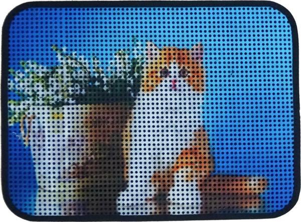 Miapet Elekli Desenli Kedi Tuvalet Önü Paspası 60 x 45 cm Saksı - Image 1