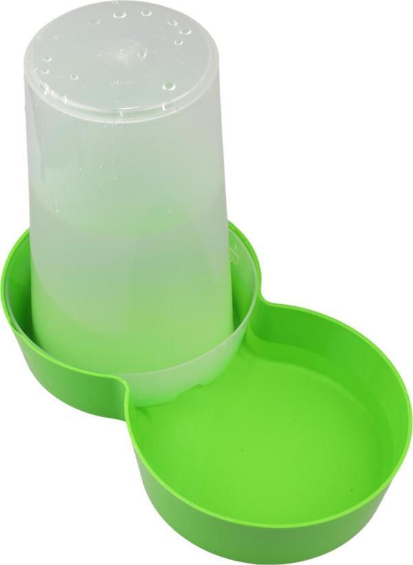 Miapet Hazneli Plastik Kedi-Köpek Mama ve Su Kabı 1,5 Lt Yuvarlak Yeşil - Image 1