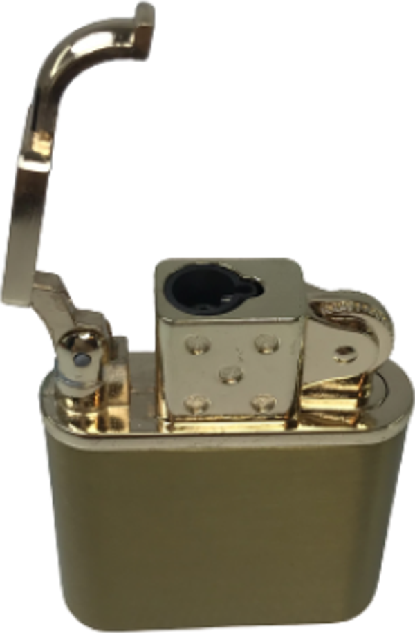 Kişiye Özel İBİKLİ GAZLI METAL TURBO ÇAKMAK GOLD - Image 1
