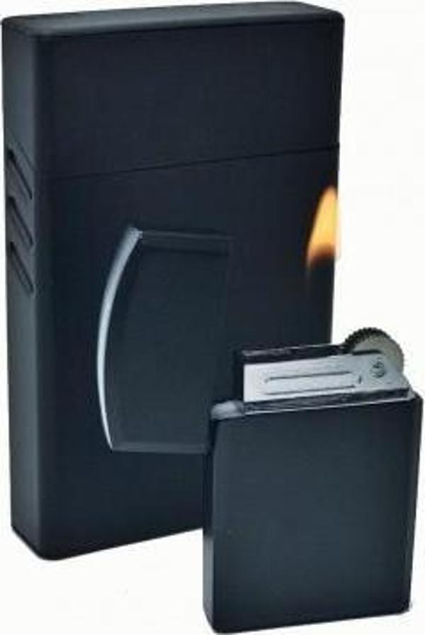 Kişiye Özel METAL SLİM KISA SİGARA KUTUSU MODELİ ÇAKMAK SET - Image 1