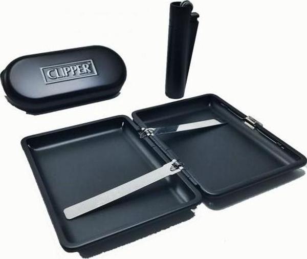 Kişiye Özel METAL TABAKA CLİPPER ÇAKMAK SET - Image 1