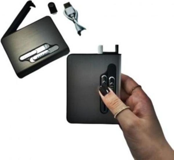 Kişiye Özel USB ŞARJLI IZGARALI SİGARA ÇIKARAN ÇAKMAKLI TABAKA - Image 1