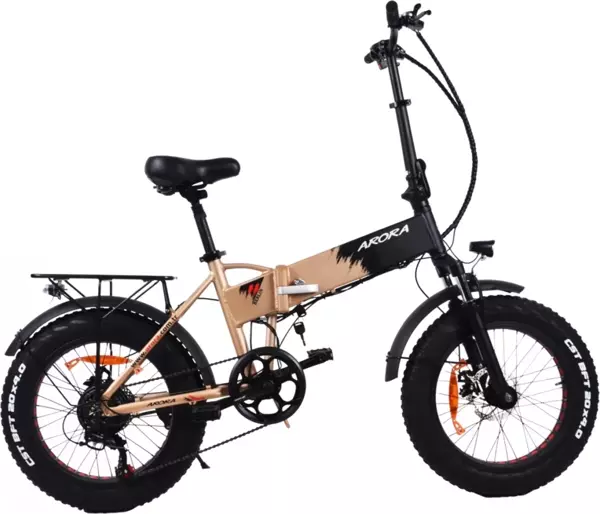 Arora Berlin Elektrikli Katlanır Bisiklet 249 W 36V10 Ah Siyah Gold - Image 1