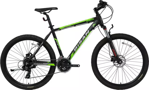 Bisan MTX 7050 MD Disk Fren 21 Vites 29 Jant Dağ Bisikleti Siyah Yeşil 19 Kadro - Image 1