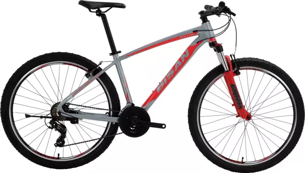 Bisan MTX 7100 V Fren 21 Vites 27,5 Jant Dağ Bisikleti Gri Kırmızı 19 Kadro - Image 1