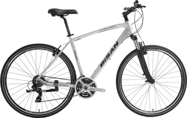 Bisan TRX 8100 V Fren 21 Vites 28 Jant Trekking Şehir Bisikleti Gri Siyah 54 Kadro - Image 1