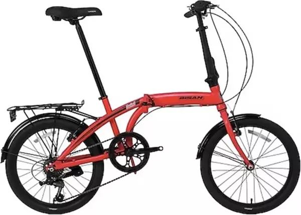 BİSAN TWIN-S KATLANIR BİSİKLET 32CM V 20 JANT 6 VİTES KIRMIZI SİYAH - Image 1