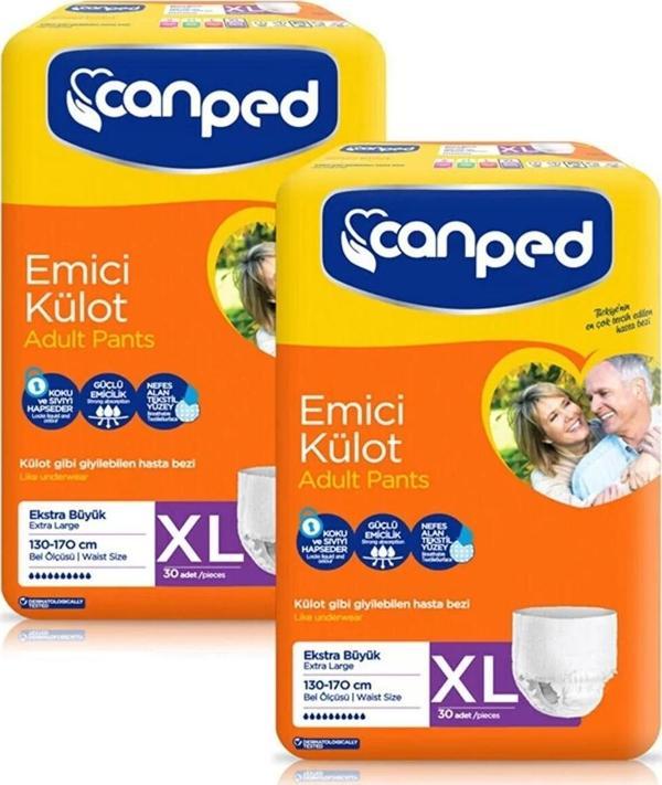 Canped Emici Külot Ekstra Büyük (Xl) 60'Lı 2 Paket * 30 Adet - Image 1
