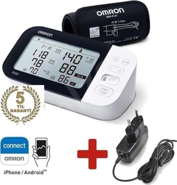 Omron M7 Intelli It Hem-7361T-Ebk Üst Koldan Ölçer Aleti+Adaptör - Image 1